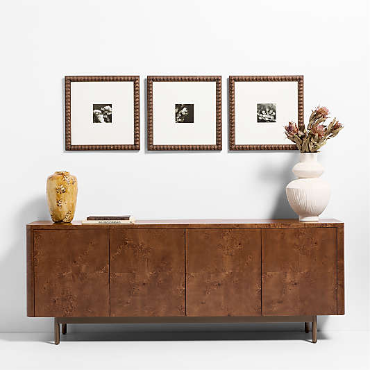 Elmhurst Beaded Walnut Wall Frame, Set of 3