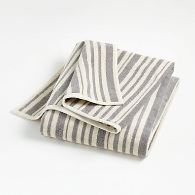 View Elmont Slate Stripe Bath Towel details