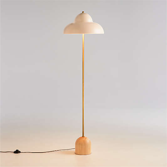 Eloise Pink Wood and Metal Kids Floor Lamp