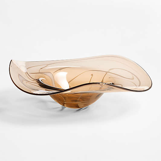 Elsa Asymmetrical Glass Decorative Bowl by Laura Harrier and Tiffany Howell