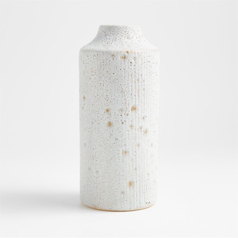 Ema Ceramic White Vase Reviews Crate Barrel
