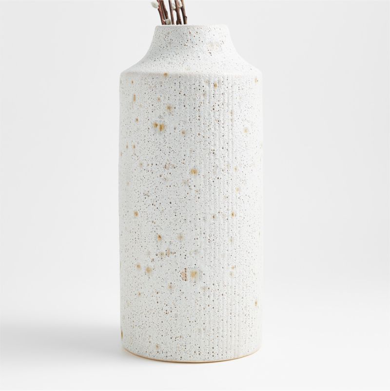 Ema Ceramic White Floor Vase