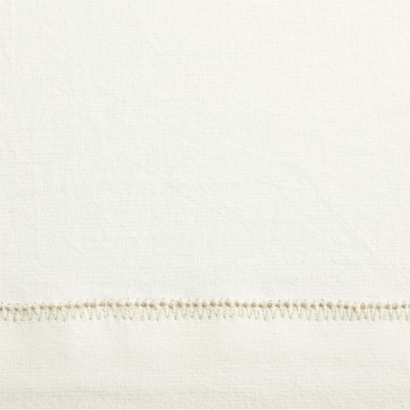 Pampas Ivory Embroidered Stitch Organic Cotton Blackout Curtain Panel 44"x84" - image 3 of 5