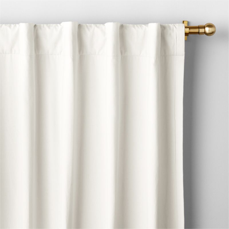 Pampas Ivory Embroidered Stitch Organic Cotton Blackout Curtain Panel 44"x84" - image 1 of 5