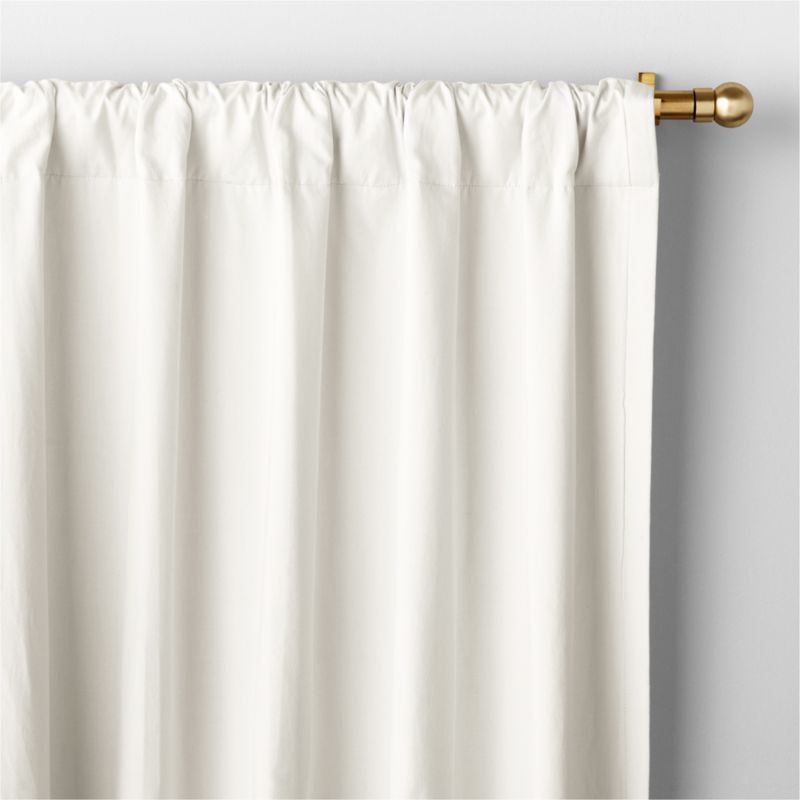 Pampas Ivory Embroidered Stitch Organic Cotton Blackout Curtain Panel 44"x84" - image 2 of 5