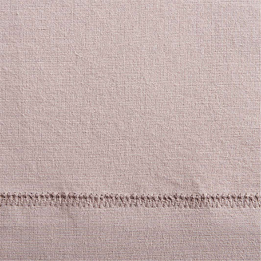 Rosy Lilac Embroidered Stitch Organic Cotton Blackout Curtain Panel