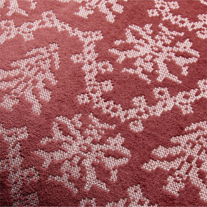 Embroidered Garland Velvet 22"x15" Garnet Red Throw Pillow with Feather Insert - image 1 of 5