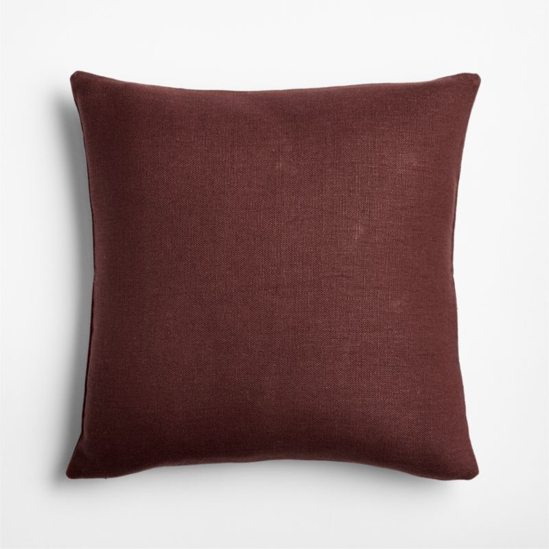 Embroidered Holly Linen 20"x20" Throw Pillow Cover - image 3 of 6