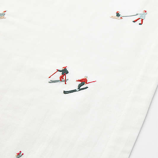 Embroidered Skier Table Runners