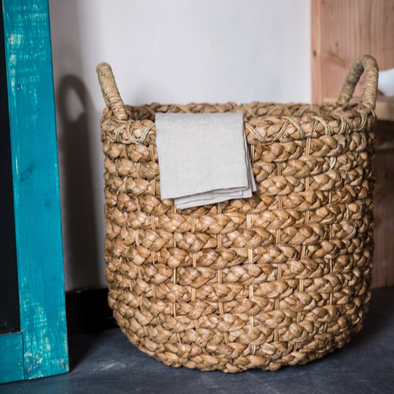 Emlyn Small Woven Blanket Basket Crate Barrel