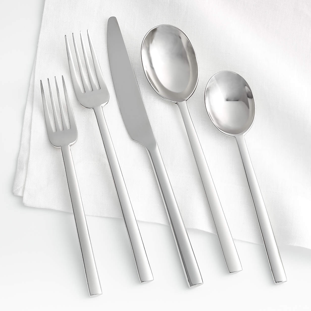 Emerge Mirror 5-Piece Flatware Place Setting + Reviews | Crate & Barrel