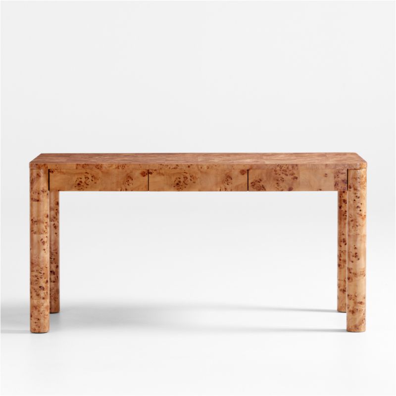 Emerson Mappa Burl Desk + Reviews | Crate & Barrel