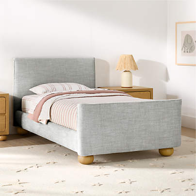Emery Carbon Upholstered Kids Twin Bed