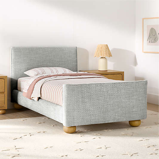 Emery Carbon Upholstered Kids Twin Bed