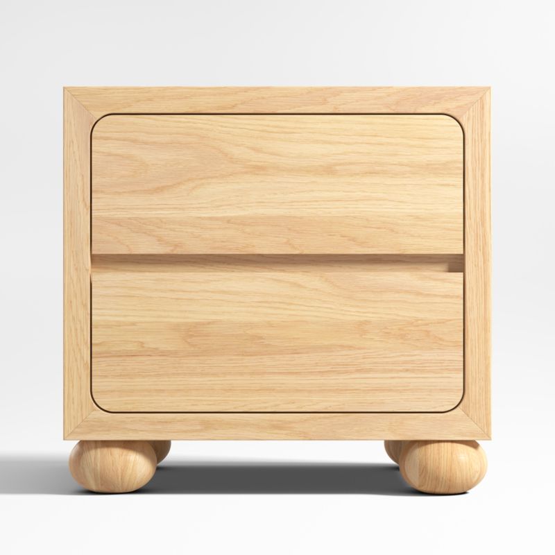 Set of 2 Emery Natural Oak Wood 2-Drawer Kids Nightstand - image 0 of 8