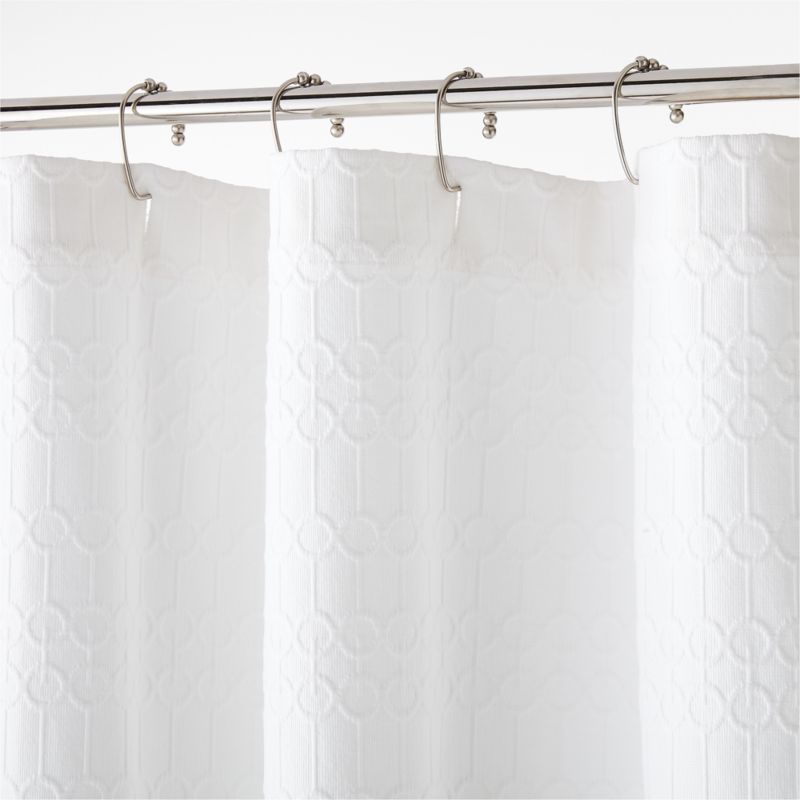 Emery Organic Cotton Matelasse Shower Curtain