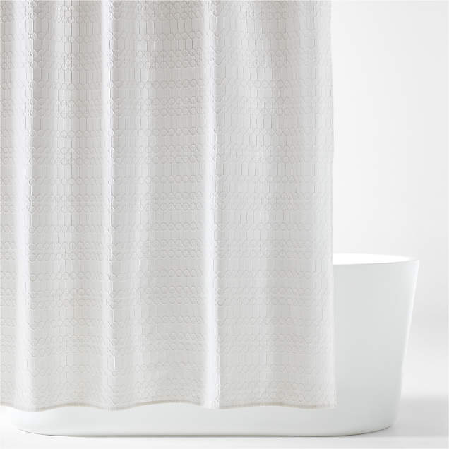 White Linen Shower Curtain Crate & Barrel