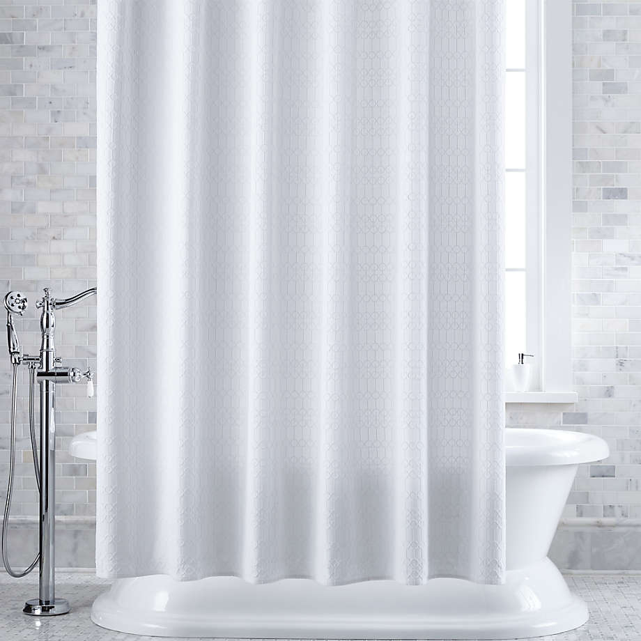 Emery Matelasse Shower Curtain + Reviews | Crate & Barrel