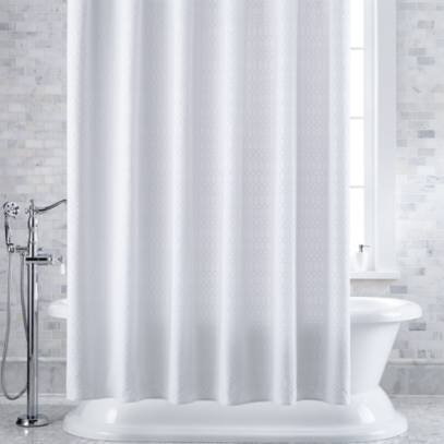 Emery Matelasse Shower Curtain, Matelasse Shower Curtain White