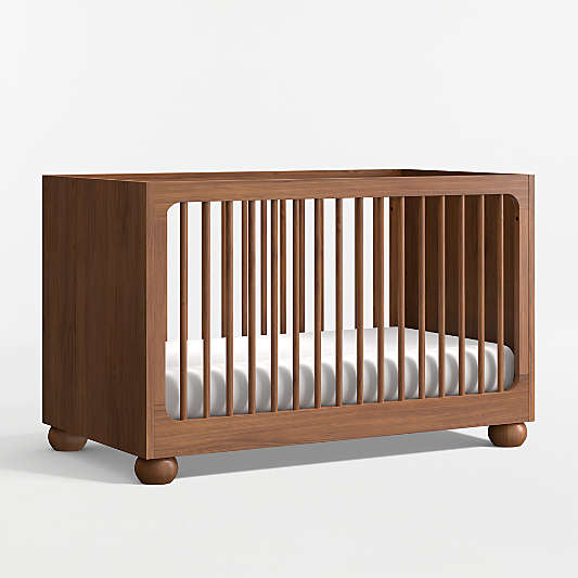 Emery Walnut Wood Convertible Crib