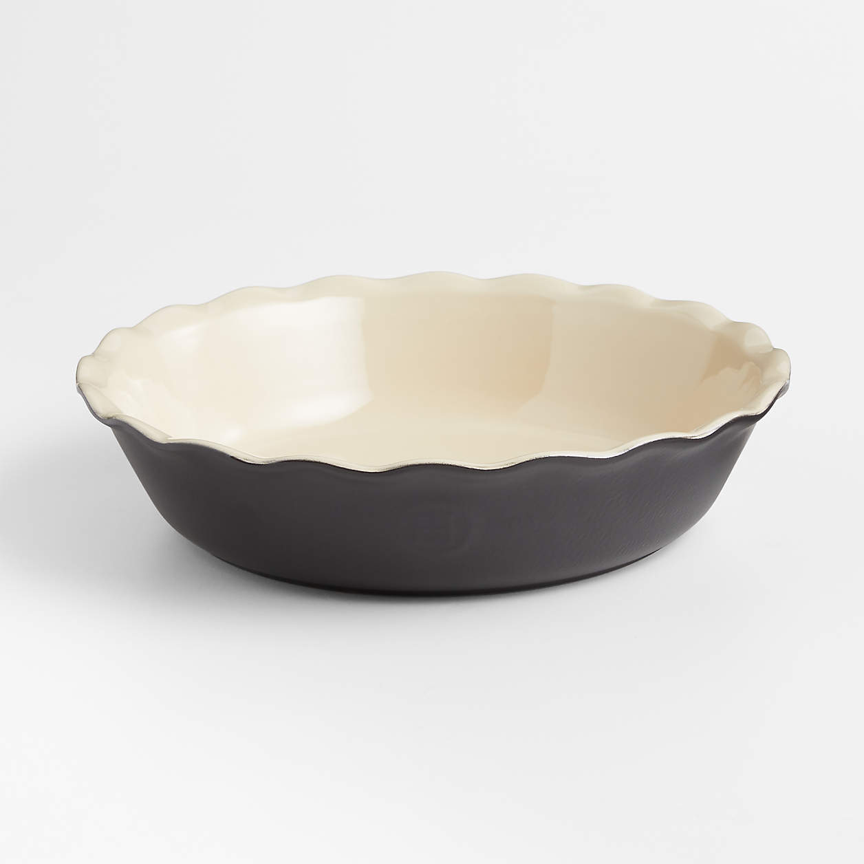 Emile Henry 9" Matte Black Ceramic Pie Dish + Reviews Crate & Barrel