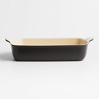 View Emile Henry 9"x13" Matte Black Ceramic Baking Dish details