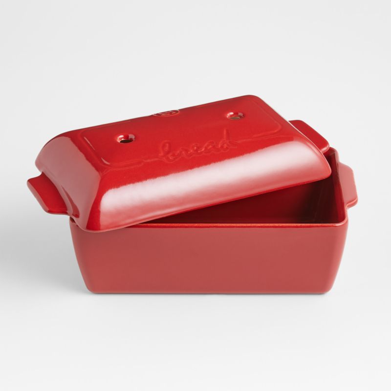 Emile Henry Red Bread Loaf Baker with Lid + Reviews | Crate & Barrel