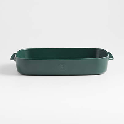 Emile Henry x Crate & Barrel 9"x13" Green Ceramic Baking Dish