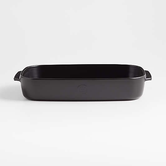 Emile Henry x Crate & Barrel 9"x13" Black Ceramic Baking Dish