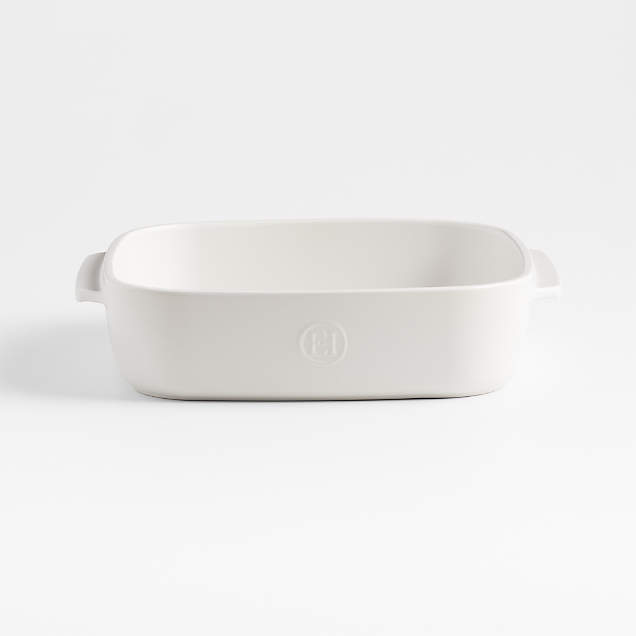 Emile Henry X Crate And Barrel 2 Piece Cream Ceramic Baking Dish Set Crate And Barrel