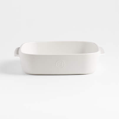 Emile Henry x Crate & Barrel 9"x9" Cream Ceramic Baking Dish