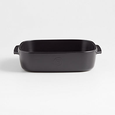 View Emile Henry x Crate & Barrel 9"x9" Black Ceramic Baking Dish details