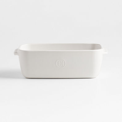 View Emile Henry x Crate & Barrel Cream Ceramic Loaf Pan details
