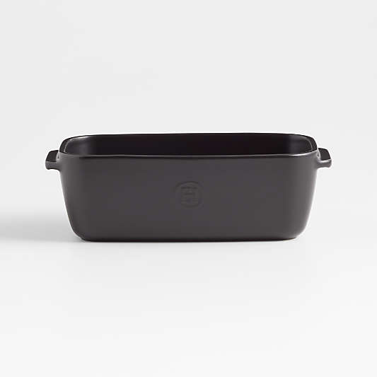 Emile Henry x Crate & Barrel Black Ceramic Loaf Pan