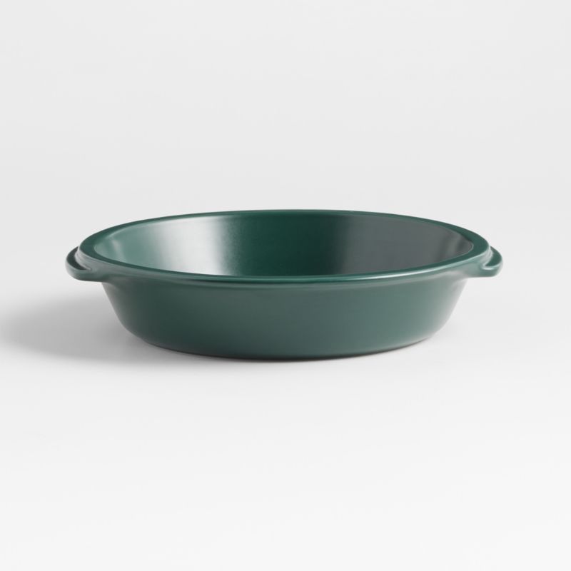 Emile Henry x Crate & Barrel Green Ceramic Pie Dish