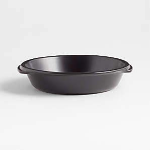 Emile Henry 1/2 Size Black Ceramic Insert Pan - 12 1/2L x 10 1/4W x 2  1/2D