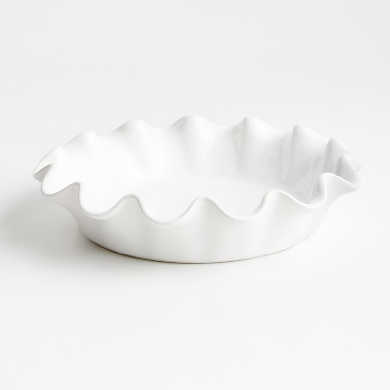 Emile Henry Flour Deep Ruffle Pie Dish + Reviews Crate & Barrel