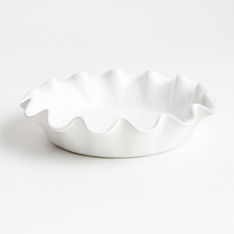 Emile Henry Flour Deep Ruffle Pie Dish + Reviews | Crate & Barrel