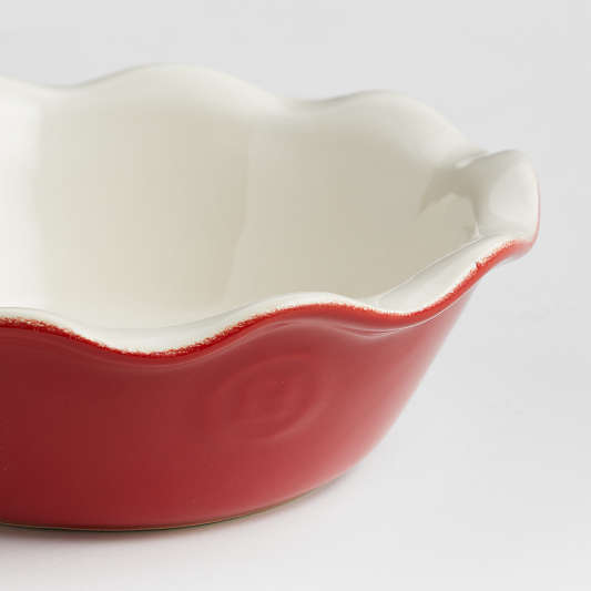 Emile Henry Modern Classics Rouge Red Pie Dish, Set of 2