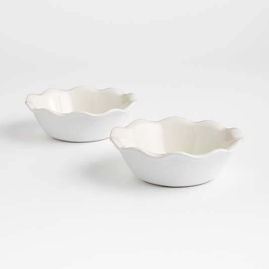 Emile Henry Modern Classics Sugar White Pie Dish, Set of 2