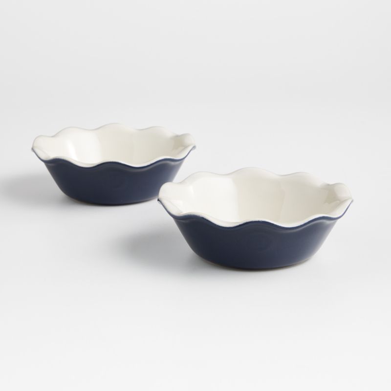 Emile Henry Modern Classics Twilight Blue Pie Dish, Set of 2