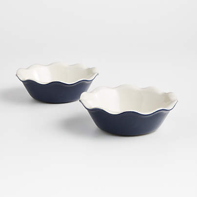 Emile Henry Modern Classics Twilight Blue Pie Dish, Set of 2