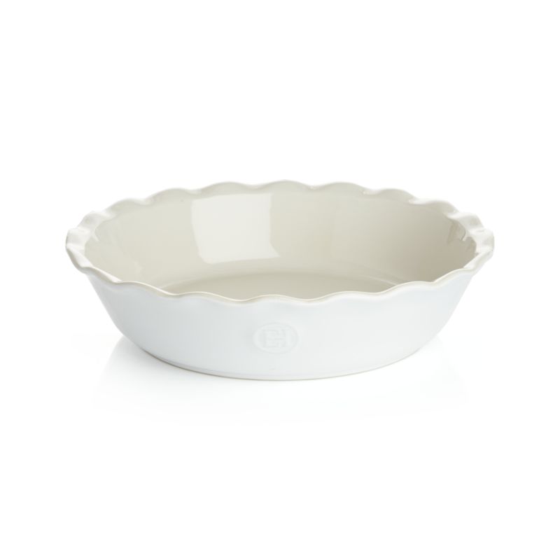 Emile Henry Modern Classic Sugar White Pie Dish + Reviews | Crate & Barrel