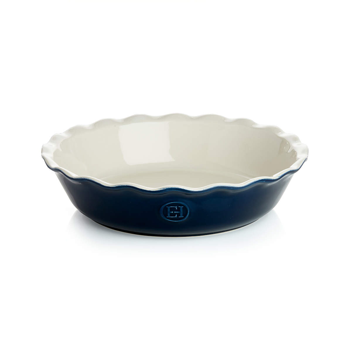 Twilight Blue Emile Henry Made in France HR Modern Classics 9 Inch Pie Dish 