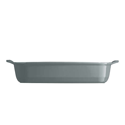 Emile Henry 4.8-Quart Fog Rectangular Stoneware Baker