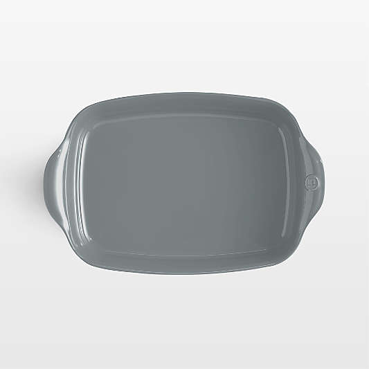 Emile Henry 4.8-Quart Fog Rectangular Stoneware Baker