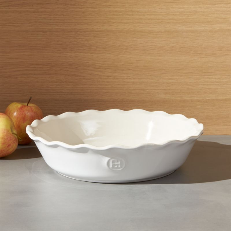 Emile Henry Made In France HR Modern Classics Pie Dish White 9 