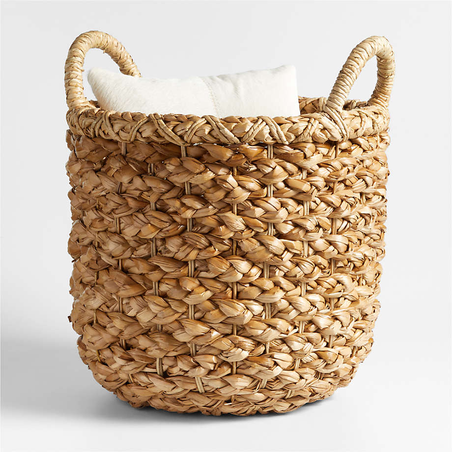 Emlyn Small Woven Blanket Basket + Reviews Crate & Barrel