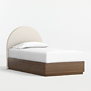 Redondo Natural Wood and Upholstered Kids Twin Bed