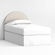 Emma Cream Upholstered Arched Kids Twin Headboard